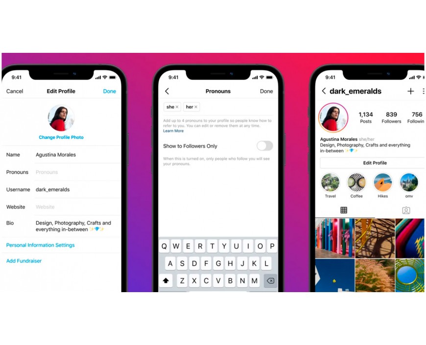 INSTAGRAM anunció una nueva herramienta que les permite a los usuarios añadir hasta cuatro pronombres a su perfil
